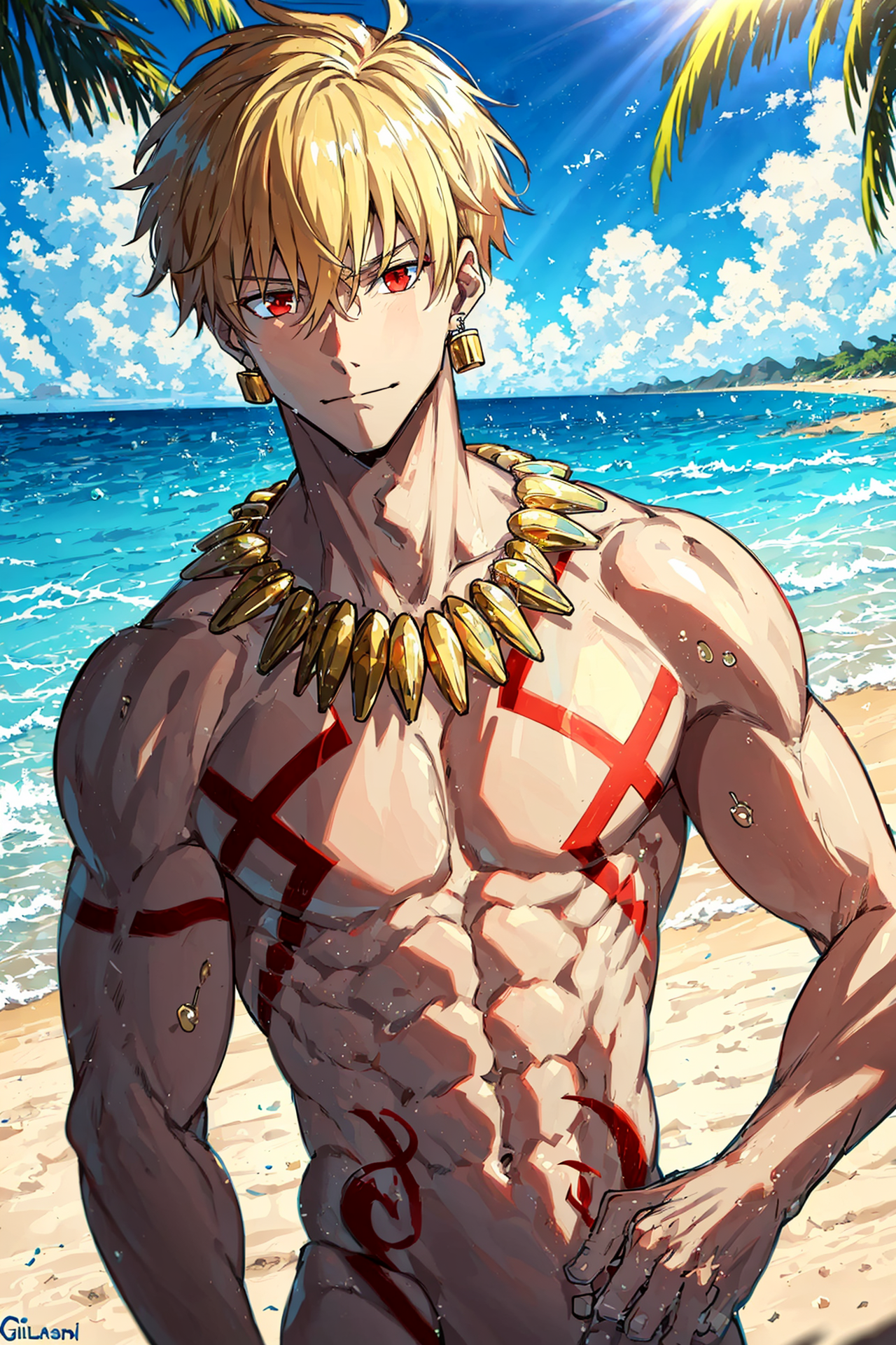 00071-675212165-(masterpiece, best quality_1.2), upper body, 1boy, muscular male, gilgamesh _(fate_), blonde hair, short hair, red eyes, looking.png